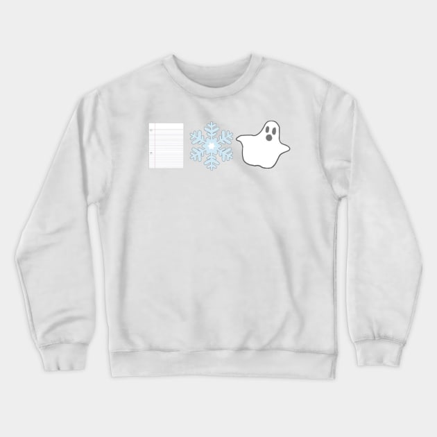 Paper, Snow, A Ghost! Crewneck Sweatshirt by sunkissed